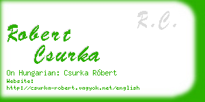 robert csurka business card
