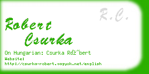 robert csurka business card